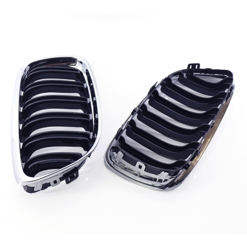 Zzz 2pcs Kisi-Kisi Grill Depan Warna Hitam Untuk E90-LCI 3series Sedan-2009-2012 51137201969 51137201970 Lampu Hias Ringan