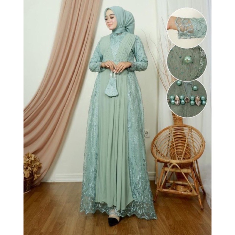 Gamis malika inport|gamis modern|gamis kondangan|malika dress