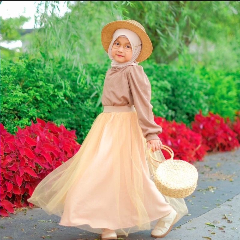 Ariana - Rok Tutu Anak Prempuan tanggung Rok Tile Premium