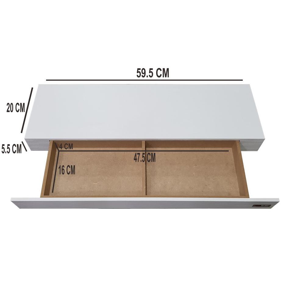 (SP NYA 16F6Aw) Megamen88 Ambalan Laci Melayang 60x20x5.5 MERK KINBAR M543 ♡