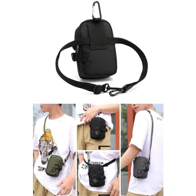 DISKON  TAS SELEMPANG HP MULTIFUNGSI SLINGBAG TAS PRIA PINGGANG SUOYATE 130