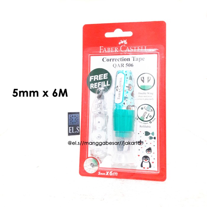 

Aman Faber-Castell Correction Tape Qar 506 Turquoise / Blue Terlaris