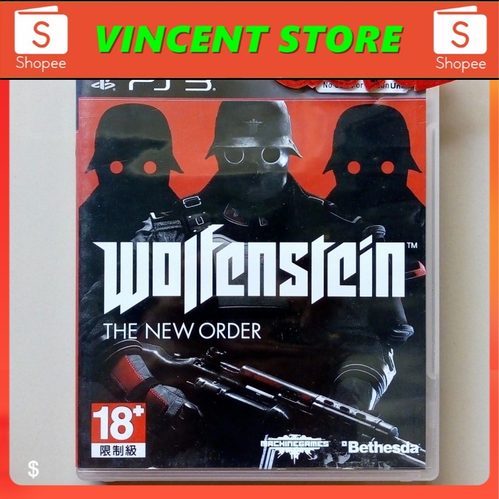 bd PS3 kaset game WOLFENSTEIN THE NEW ORDER