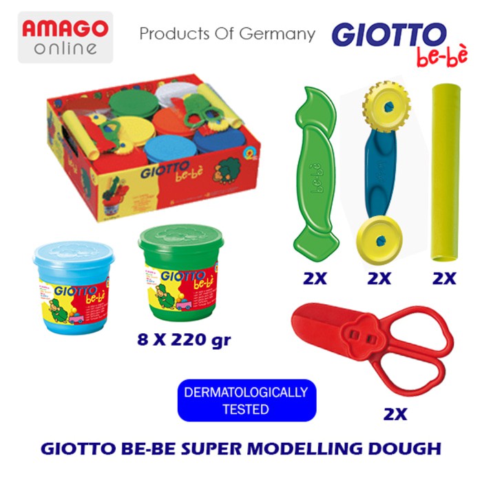 GIOTTO BE-BE SUPER MODELLING SCHOOL PACK (8 X 200 GR + ACC) - 463200