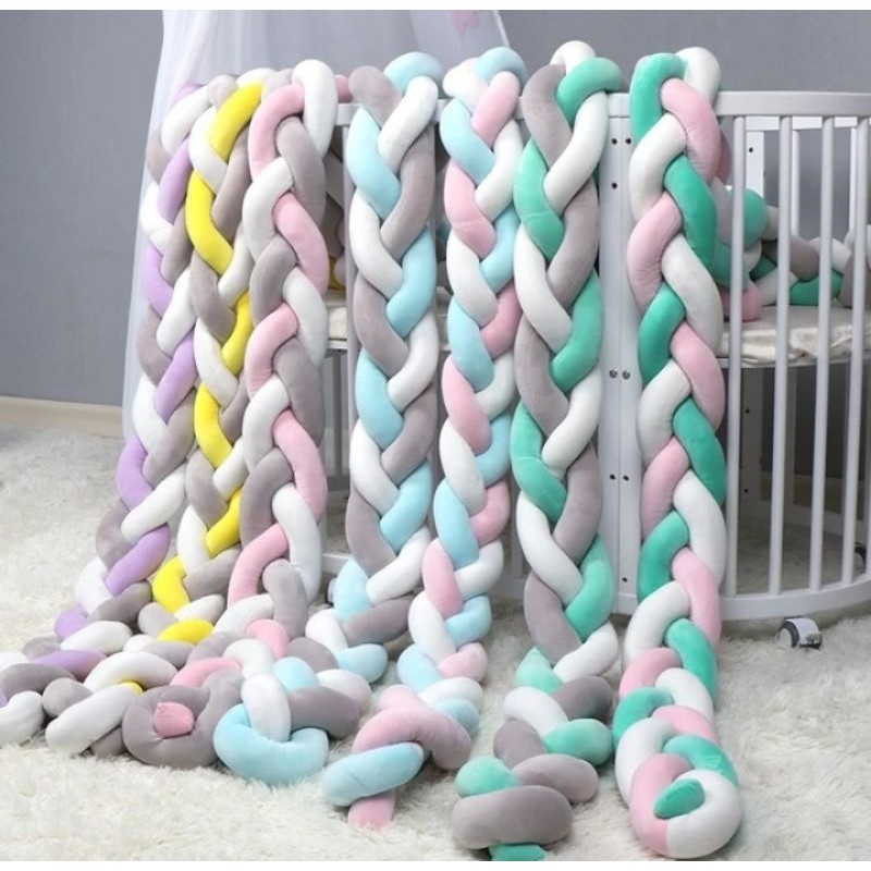 BABY BUMPER KNOT | BRAIDED BUMPER |  BANTAL KEPANG UNTUK PINGGIRAN BOX BAYI