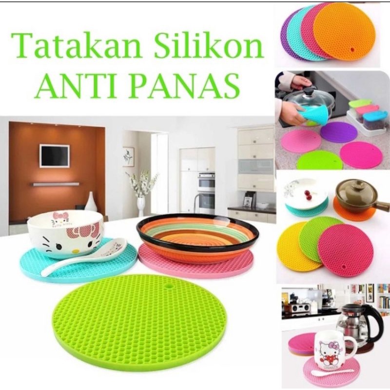 TATAKAN ALAS MEJA SILIKON ANTI PANAS ANTI SLIP - TATAKAN PANCI PIRING SILIKON MURAH