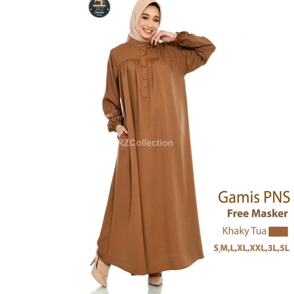 Baju Dinas Gamis Khaki Tua Pns Pemda Size Jumbo Gamis Pdh Pns Seragam Pns WanitaBahan Moscrepe super