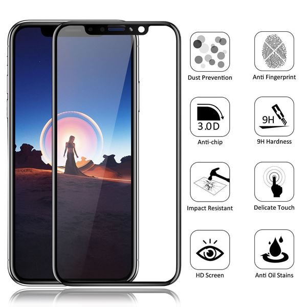 Anti Gores Kaca Tempered Glass Full Layar Coverage Full Lem Xiaomi Redmi 7