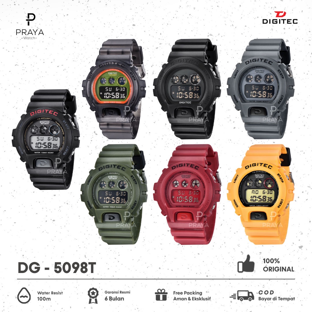 Jam Tangan Pria Digitec 5098 dg5098 EX DG2098T 2098 Original