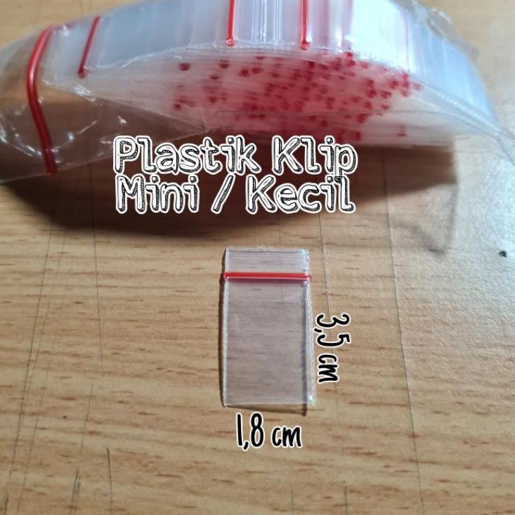 PLASTIK KLIP KECIL 1,8 X 3,5 ziplock isi 100 MINIMAL PEMBELIAN 5 PACK