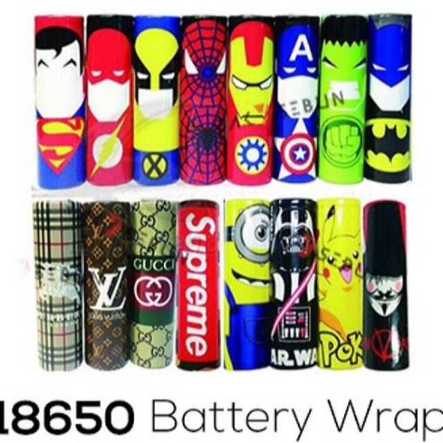 Battery warp vpc pelapis baterai superhero edition