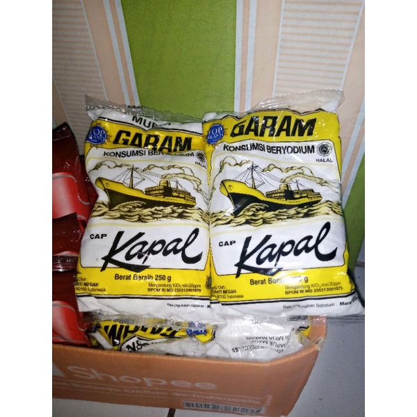 

Garam dapur cap kapal kemasan 250gr