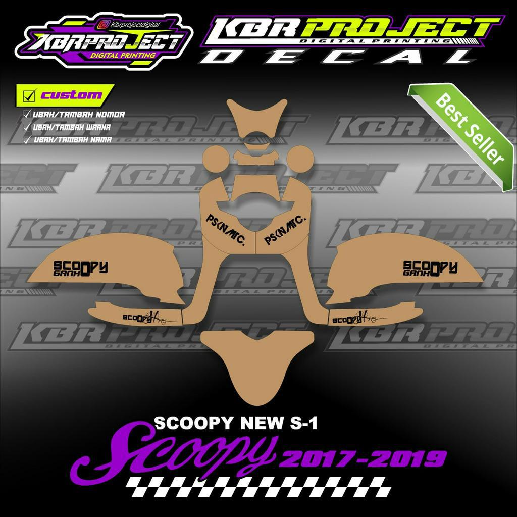 SCOOPY 2017-2019  STIKER MOTOR KEREN DECAL STIKER FULL BODY LIS VARIASI SCOOPY 2017-2019 STIKER MOTO