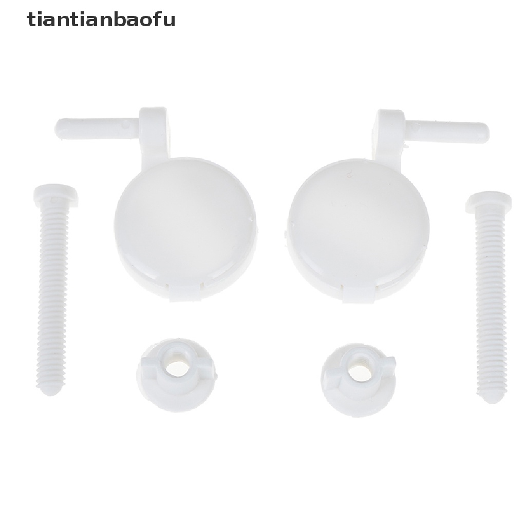 [tiantianbaofu] 1set/2Pcs Plastic Toilet Seat Screws Fixings Fit Toilet Seats Hinges Repair Tools Boutique