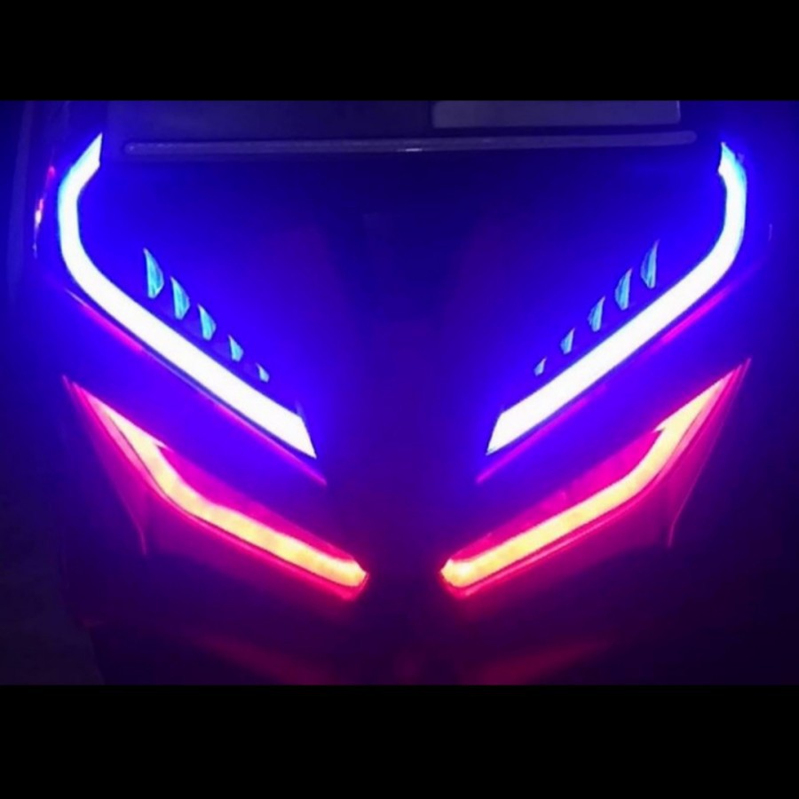 Lampu Alis Lampu Neon 30Cm Fleksibel DRL Alis 30 cm Led Aksesoris Variiasi Motor Mobil Karet