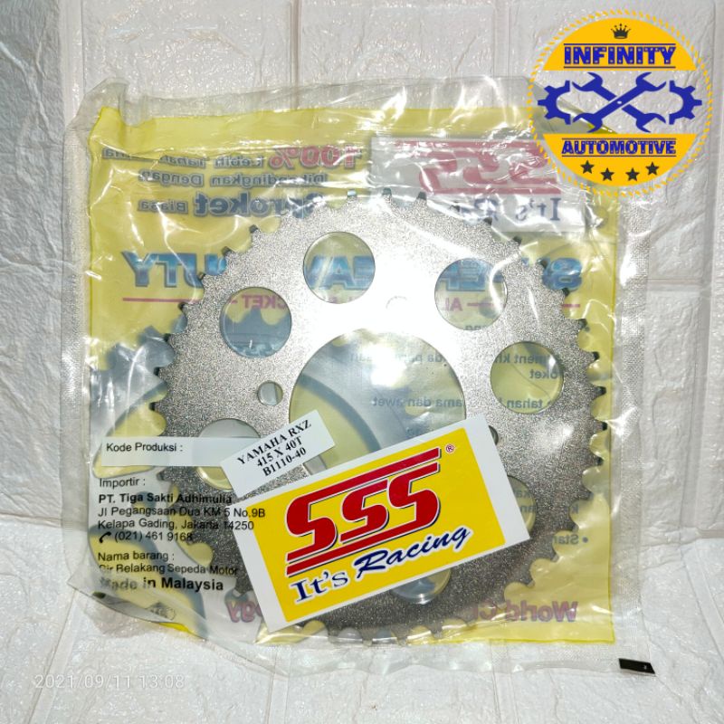 GEAR GIR SSS ORI 100% BELAKANG RXZ 415 X 38T 39T 40T 41T 42T 43T  JUPITER Z VEGA R  FIZR CRYPTON  JUPITER MX RXKING-6