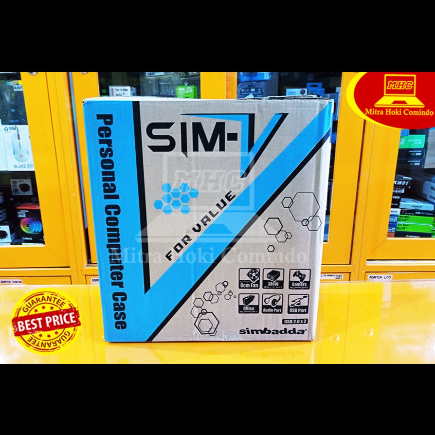 Casing PC Murah Simbada V3145 Simbadda Sim V-3145 + PSU 380w