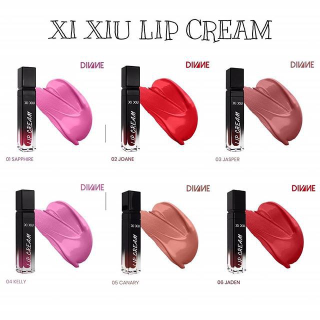 Xi Xiu Divine Lip Cream Matte 4 gr Kemasan Hitam | Lipcream