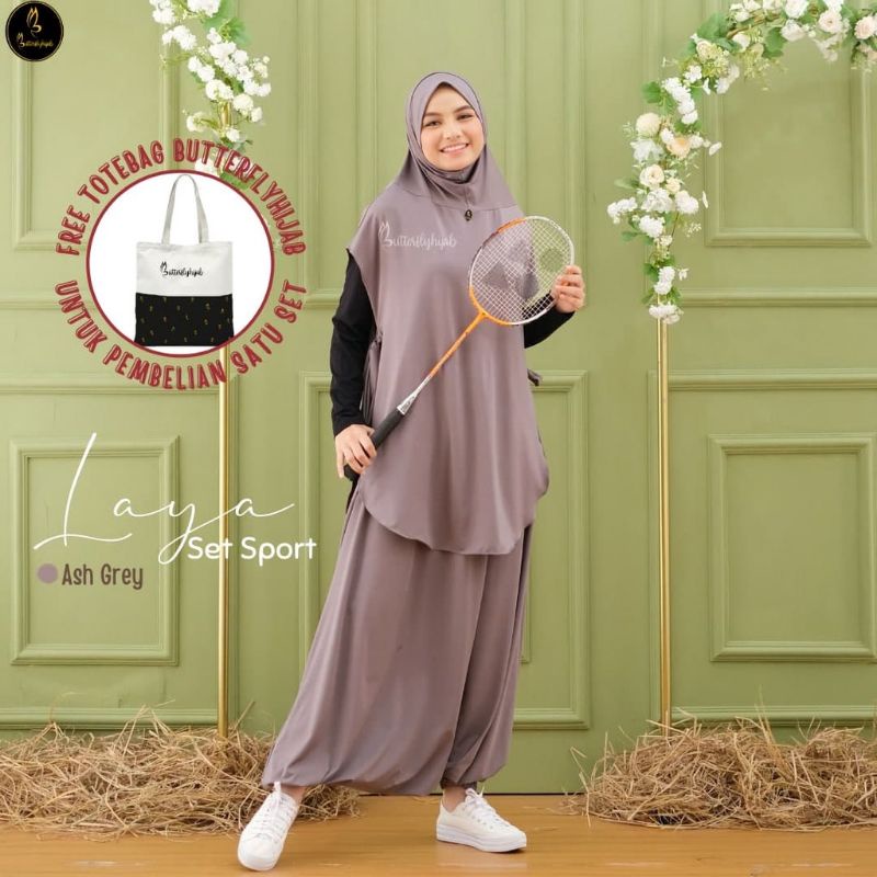 HIJAB SPORTY LAYA • LAYA SET SPORTY • VIENNA SET SPORTY © BUTTERFLY