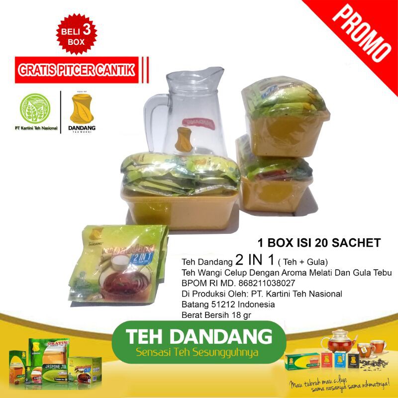 

BARU teh dandang 2 IN 1 ( teh+gula) praktis