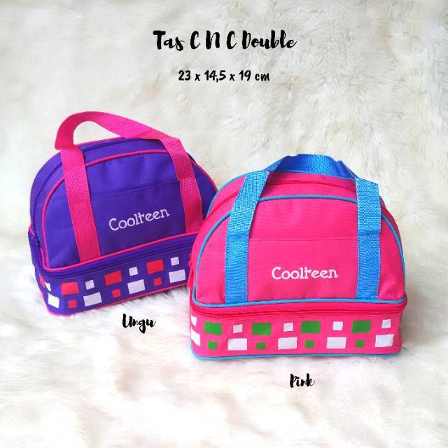 TAS CNC DOBEL / TAS BEKAL MAKAN KOTAK / LUNCH BAG /  TAS MAKAN MURAH