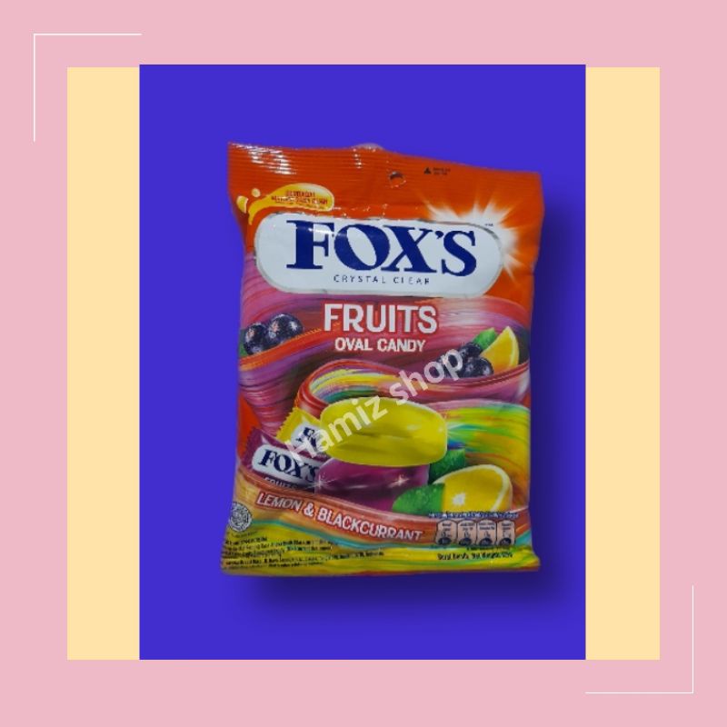 

Permen Fox's // Rasa Fruits Lemon & Blackcurrant // 125gr // Oval Candy