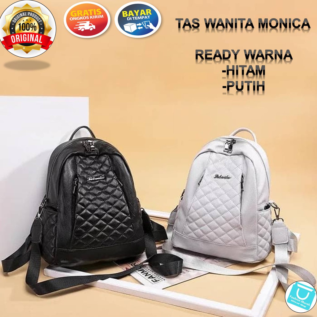 TAS WANITA MONICA - Tas Ransel dan Selempang 2in1 - Bisa Ransel &amp; Selempang