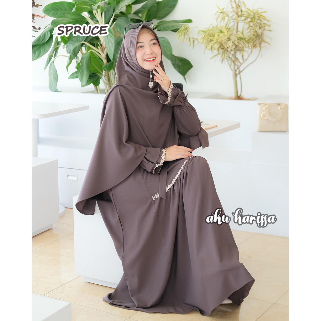 Gamis Aku Karissa Original - Gamis Lebaran Zaina Syari-Spruce