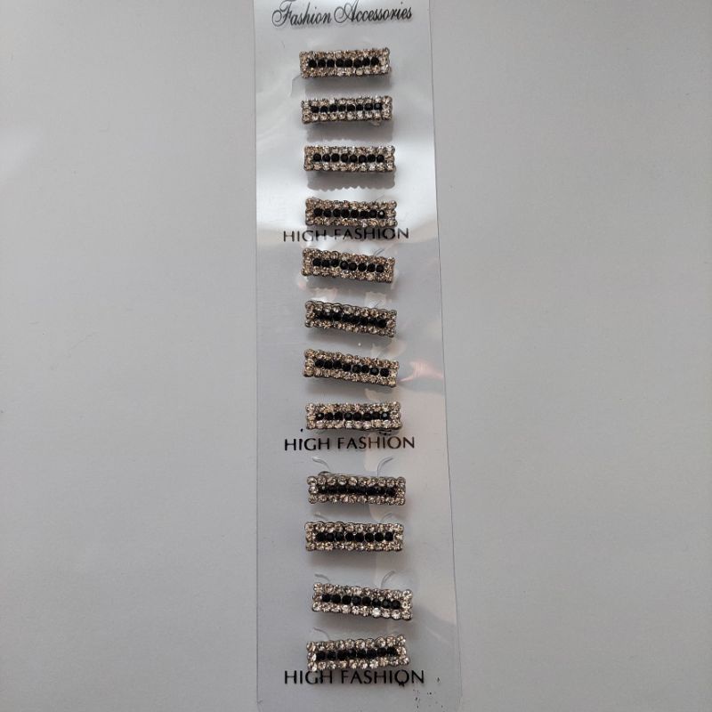 Bros Dagu Korea Kecil Full Mata Kecil Bros Dagu Murah Asesories hijab-Putih hitam C