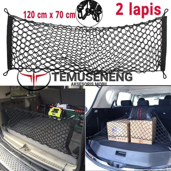 Jaring Bagasi Mobil Car Net Trunk Cargo 2 Lapis Universal Ada Pengait