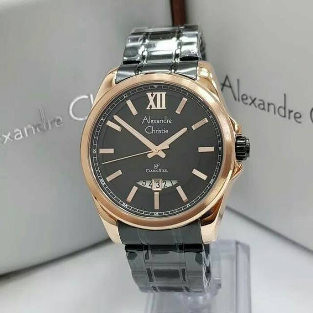 Alexandre Christie PRIA Original AC 8473 MD BLACK ROSEGOLD