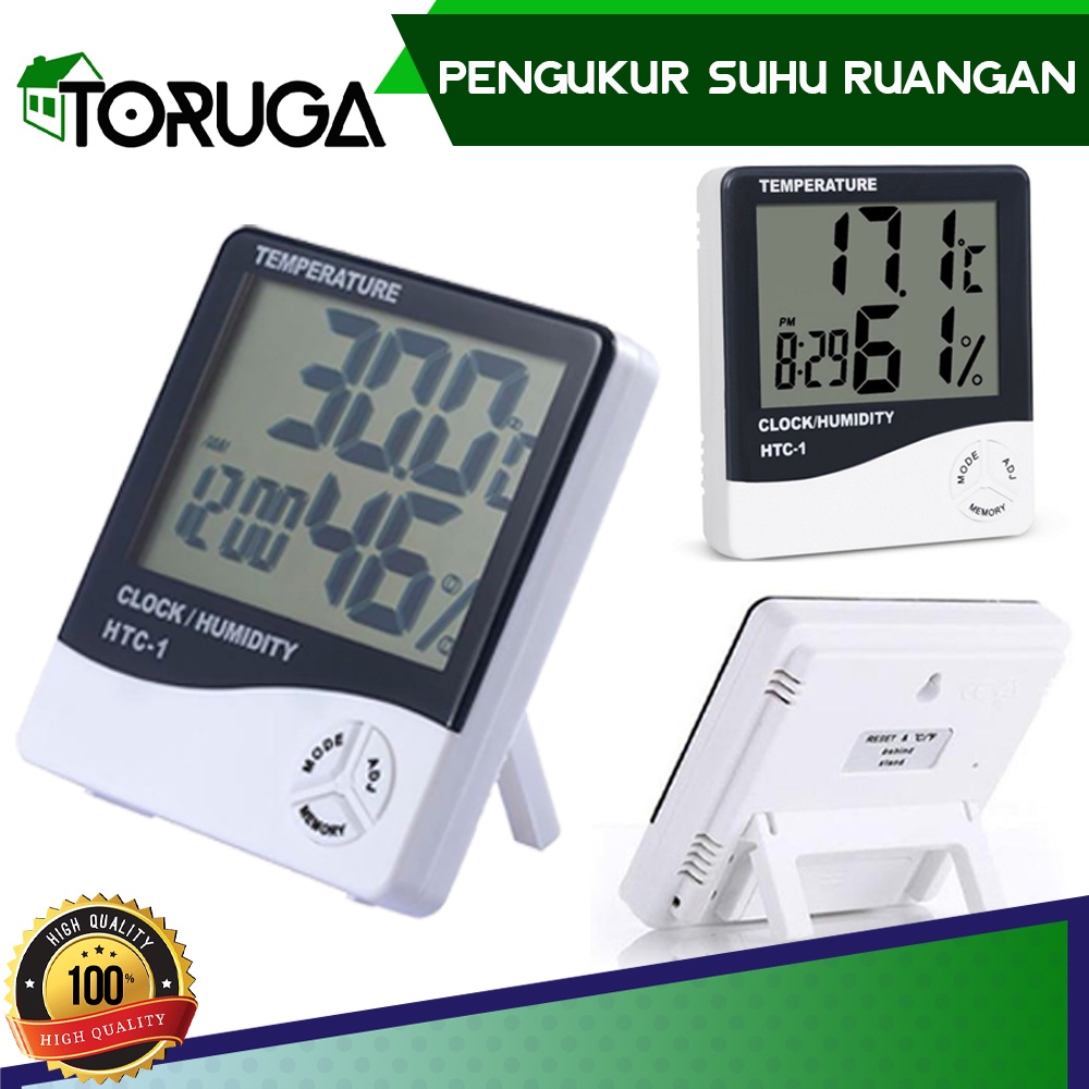 Alat Pengukur Suhu Ruangan Termometer hygrometer Ruang Digital Jam thermometer in out