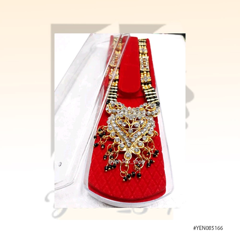 Kalung Mangalsutra India Kombinasi Swarovski FREE BOX