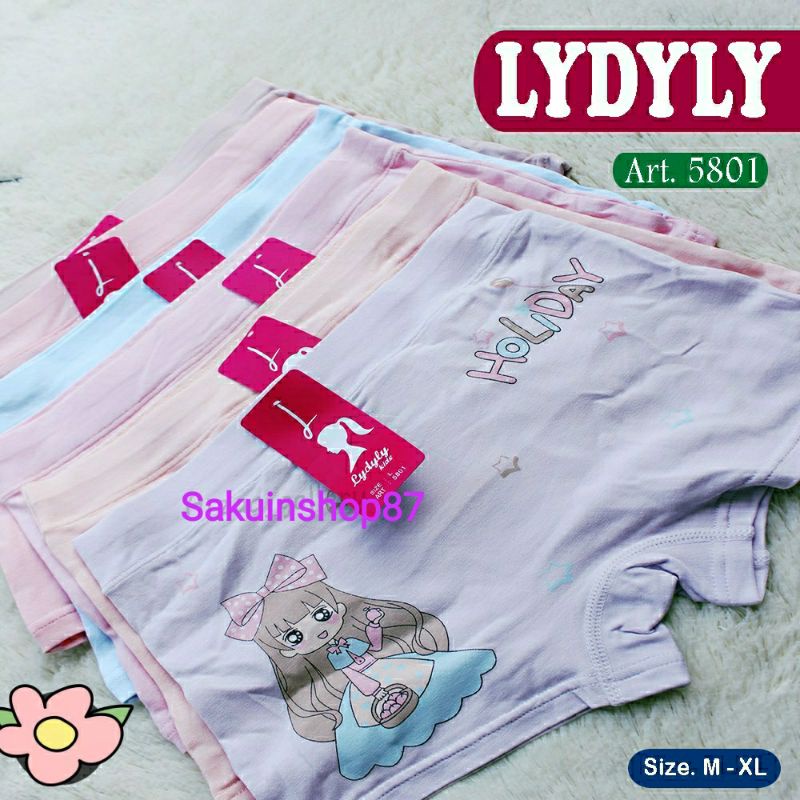 SAKUIN[6PCS] CD  CELANA DALAM ANAK PEREMPUAN lydyly BOXER/CD anak wanita /BOXER ANAK CEWEK/ CD ANAK 
