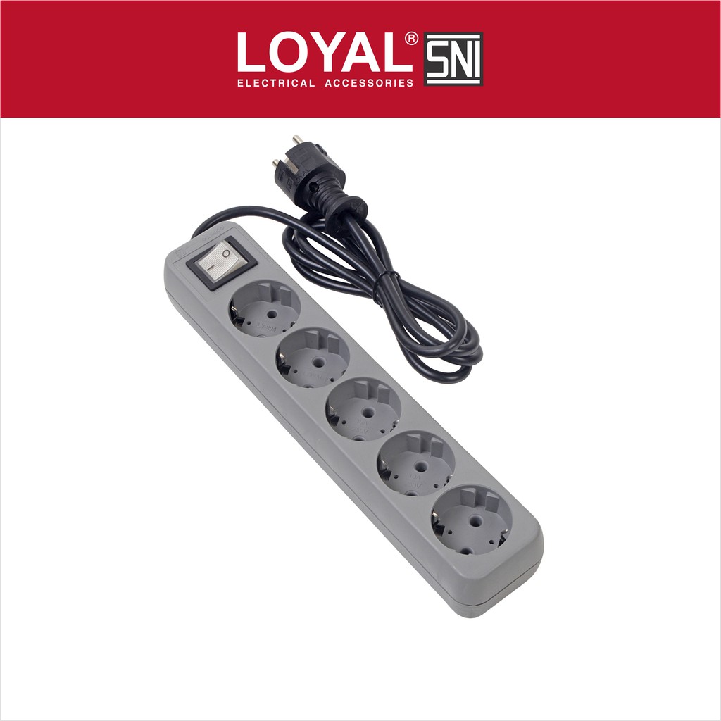 

Loyal Stop Kontak + Kabel 1.5M OSAKA 5 Lubang (LY-205) SNI