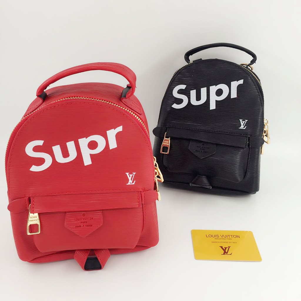 LV Supreme Mini Backpack - Tas Fashion 