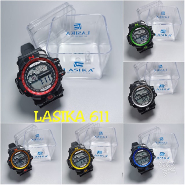 LASIKA 611 asli LASIKA Jam Tangan Pria Wanita sporty fashion anti air