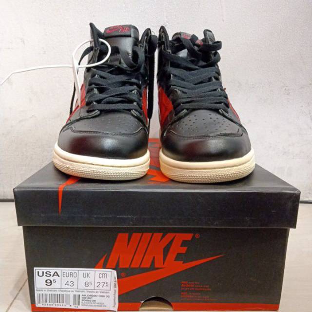 JORDAN 1 RETRO HIGH OG DEFIANT COUTURE - BLACK GYM RED MUSLIN