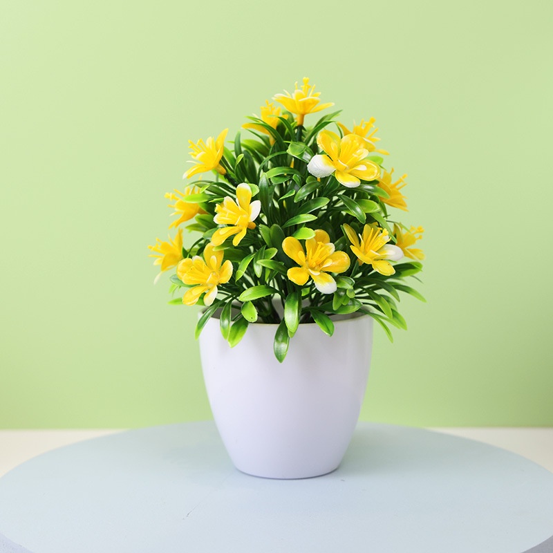 PT59 Pot Tanaman Hias Bunga Melati Plastik Pot Bongsai Artificial Flower Decoration