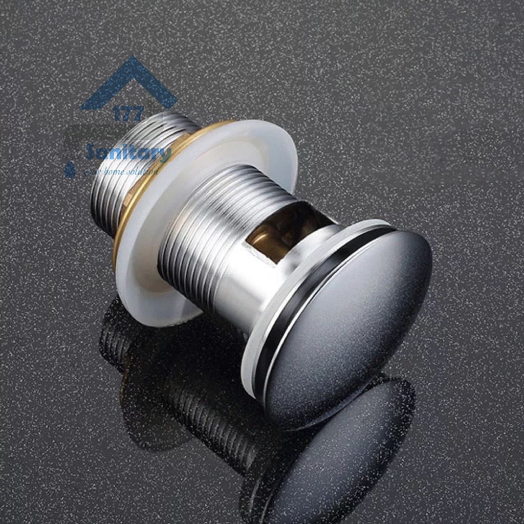 Kepala AFUR Tekan Stainless HITAM D022B model tot-Head avur apur black strainer sink wastafel washtafel cuci tangan kuningan brass pembuangan air