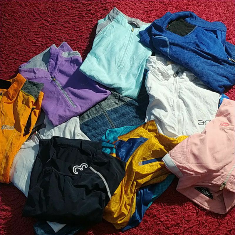 Baselayer second original brand, kaos olahraga