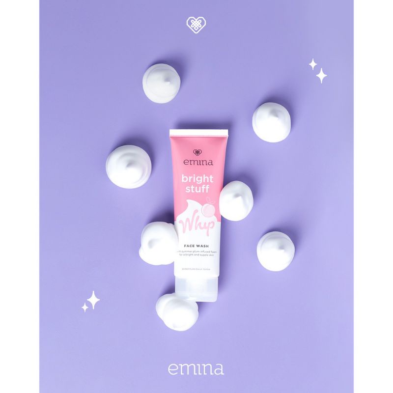 Emina Bright Stuff Whip Face Wash 50ml | Pembersih Wajah