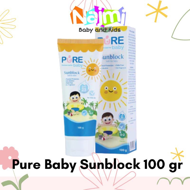 PURE BB PureBB Baby Sun Block / Sunblock untuk Bayi 50 gr 100gr / Sunscreen Bayi Anak