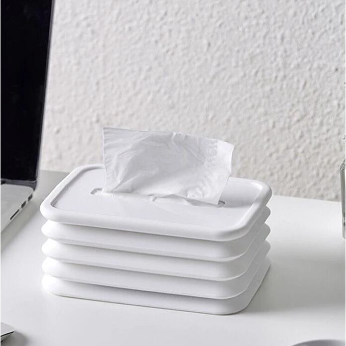 Kotak Tissue Lipat Silicone Foldable Elastic Tempat Tissue Box Silicon Elastis Lifting Tissue Box Tempat Tisu Hiasan Rumah Kantor Mobil