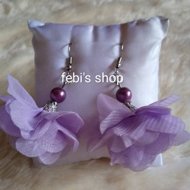 Anting hijab ala Nisa Sabyan pendek anting korean anting bunga anting lucu anting bohemian