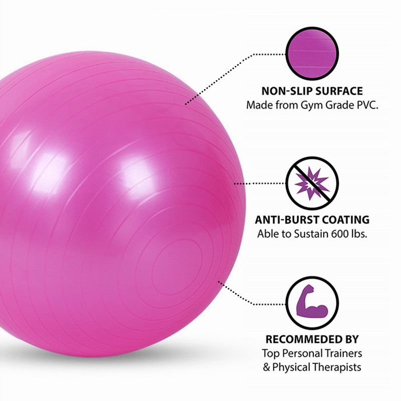 ★Hadiah Alat Tiup★ Bola Pilates Yoga/Anti Burst Gym Ball 25 Cm/Bola Pilates Fitness/Yoga Latihan Senam Pilates Ball