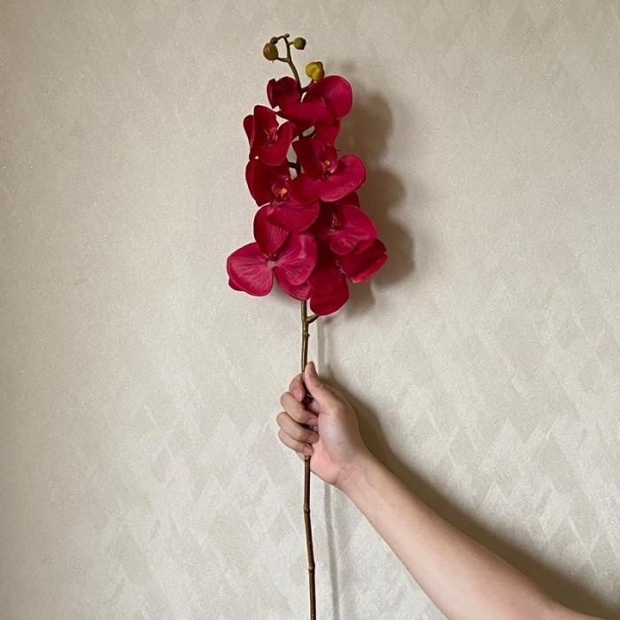 Best Seller Termurah Plant | Anggrek Besar 8 Kepala Artificial Palsu Import