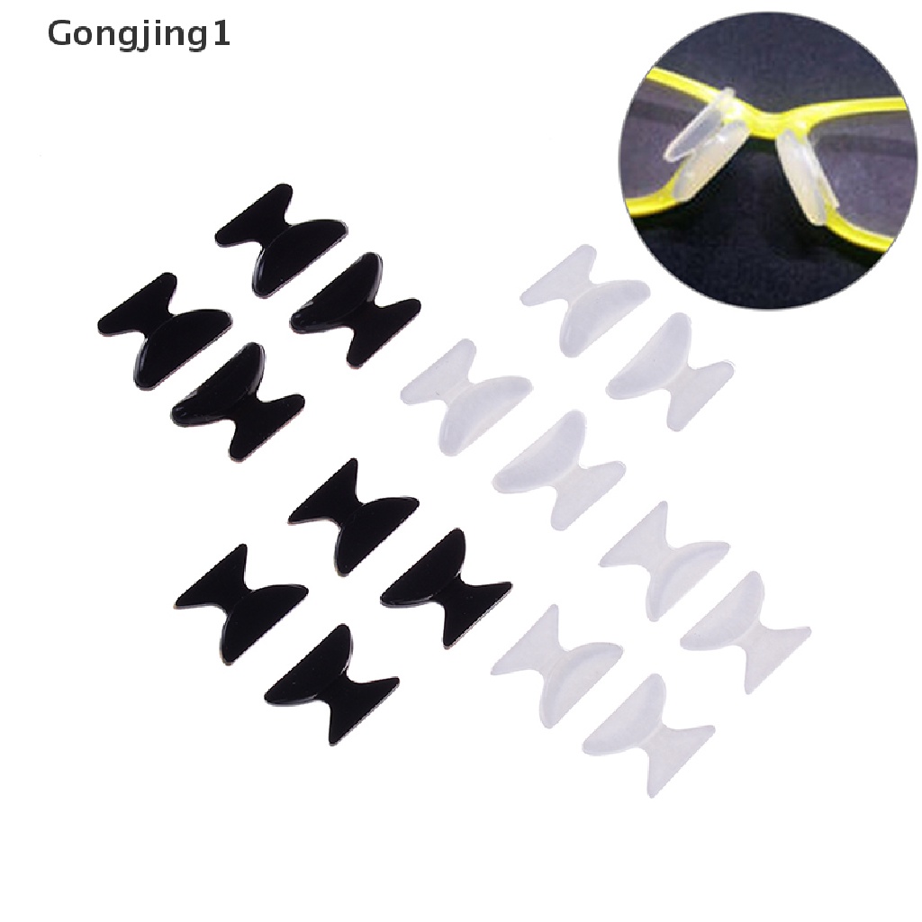 Gongjing1 2 Pasang Bantalan Hidung Kacamata Bahan Silikon anti slip Ukuran 2.5mm / 1.8mm