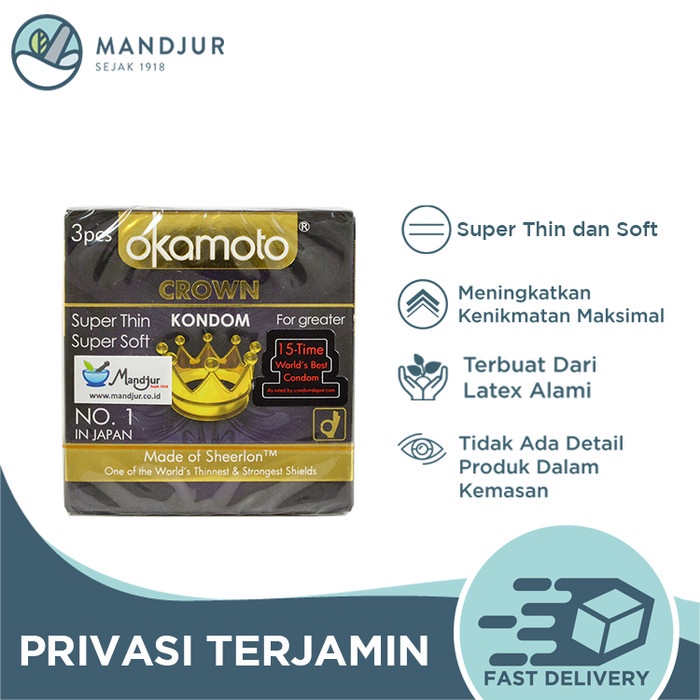 Paling Mahal Kondom Okamoto Crown - Isi 3