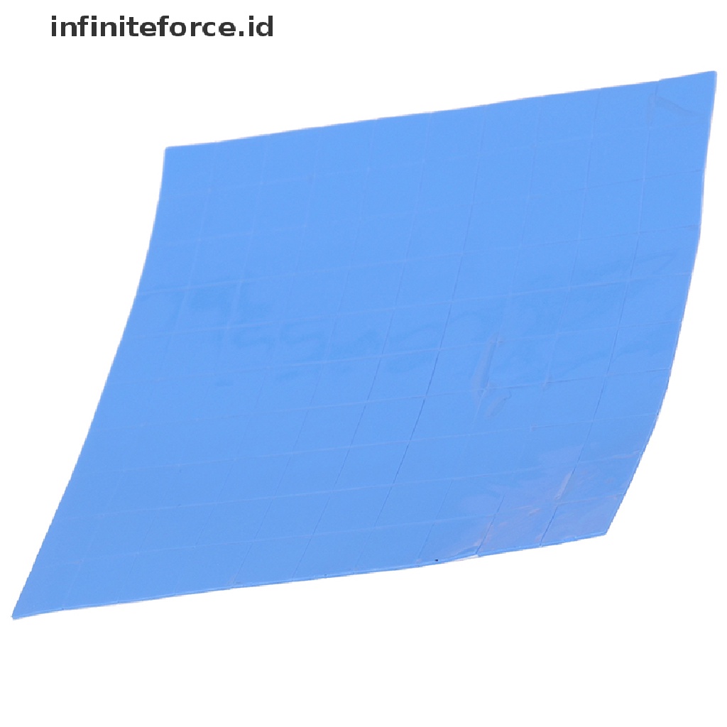 (Infiniteforce.Id) 100pcs Heatsink Silikon Konduktif Pendingin Cpu / Gpu 10x10 X 0.5mm